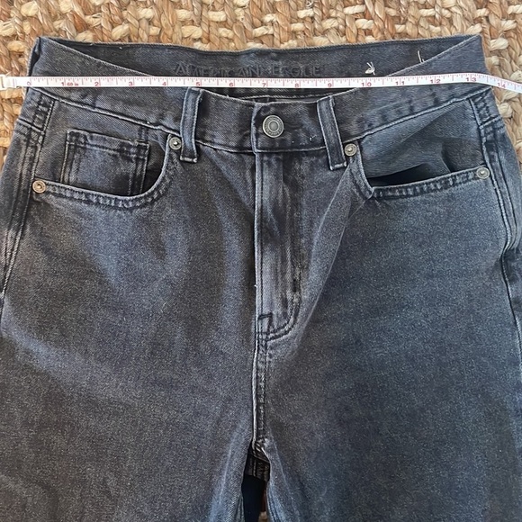 American eagle mom jeans black faded size 2 - Picture 7 of 10
